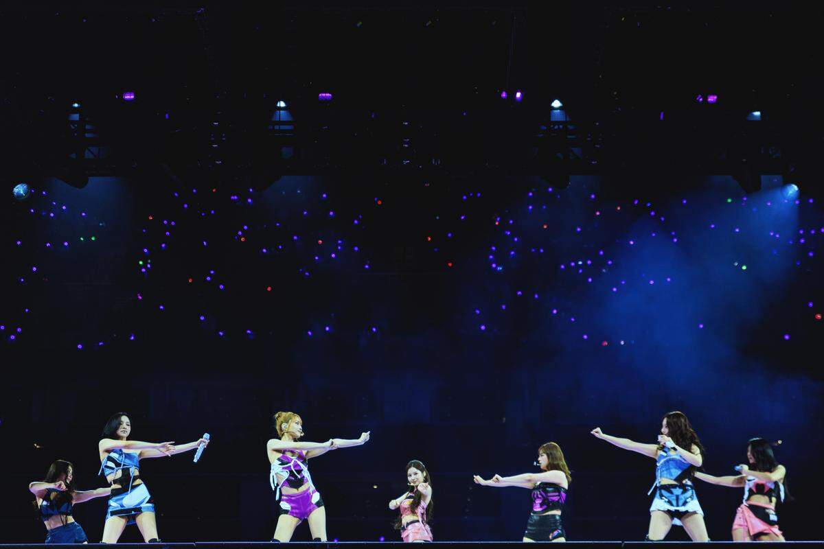 K-pop girl group TWICE performs at Spectrum Center in Charlotte on Tuesday night.