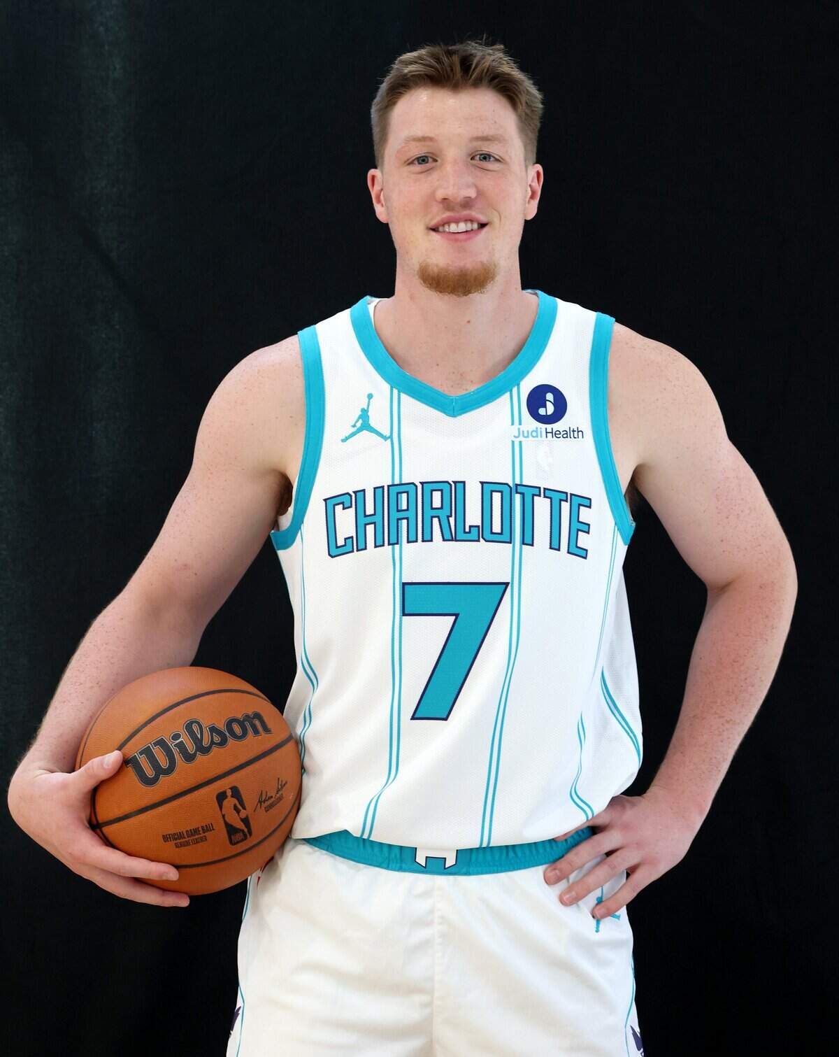 Charlotte Hornets guard Kon Knueppel led the NBA in made three-pointers last season.