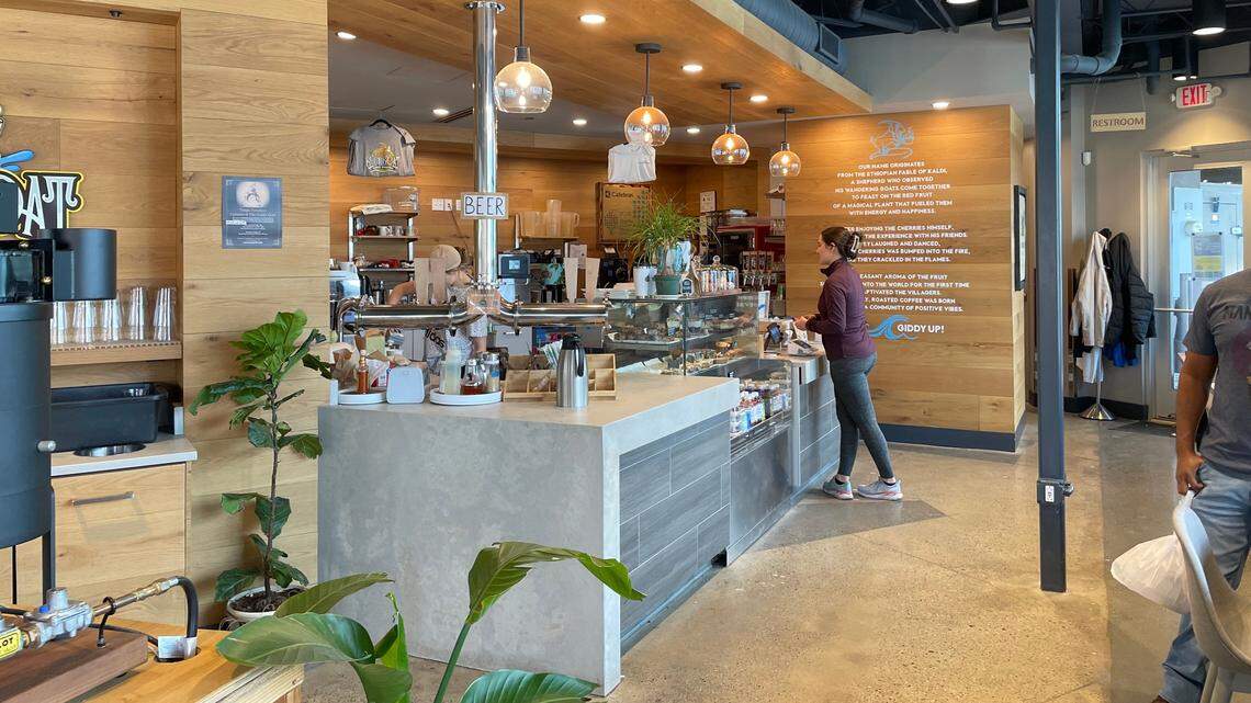 The interior of the original Giddy Goat location.