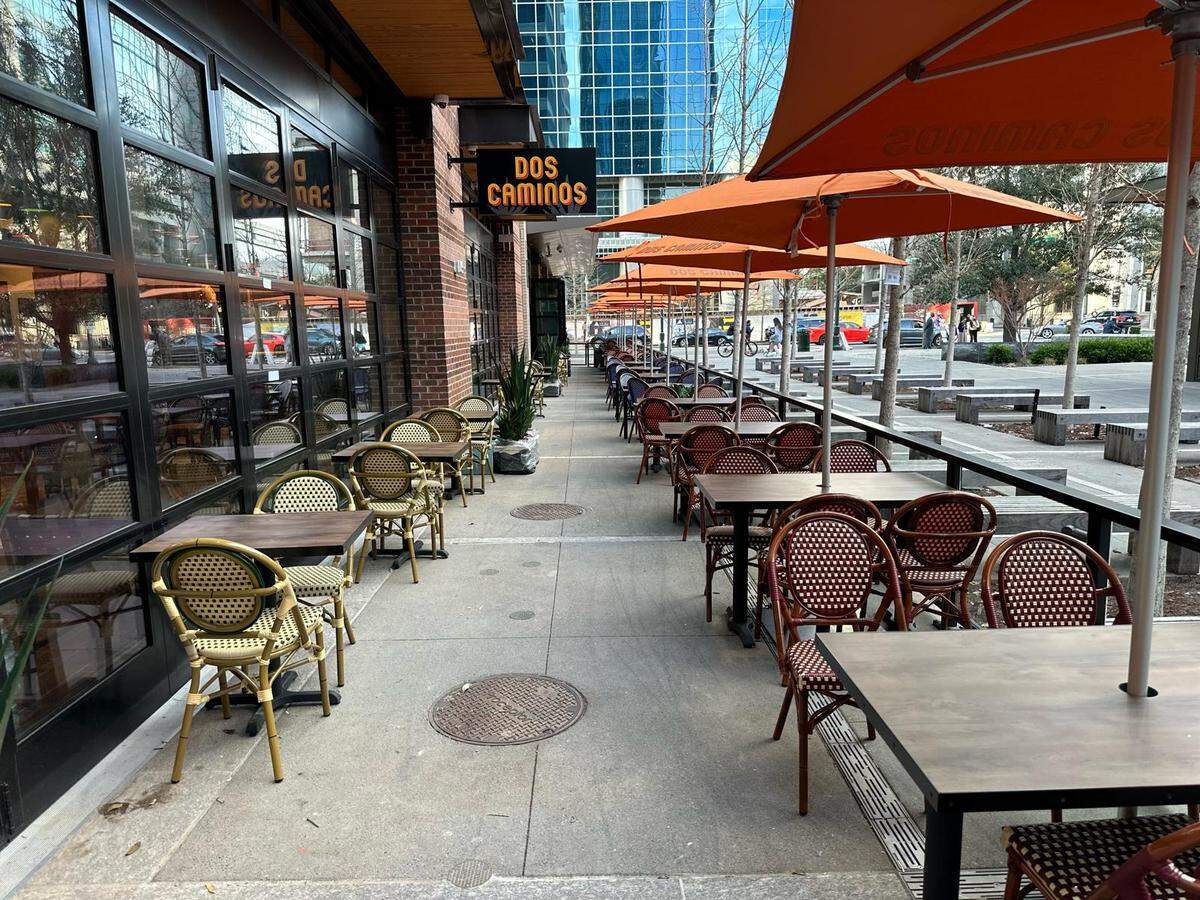 The patio at Dos Caminos.