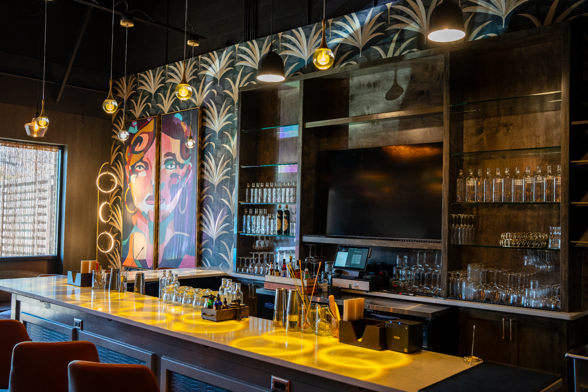 Sneak’s menu features several signature cocktails, wine and beer, along with nonalcoholic drinks too.