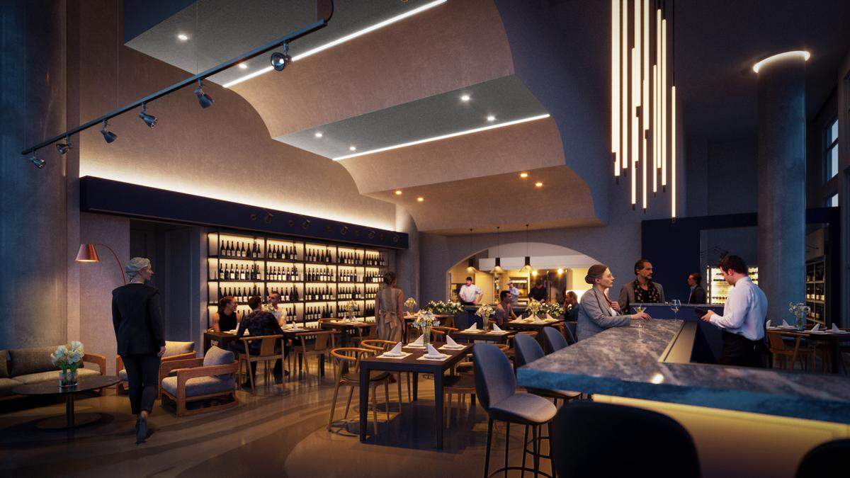 A rendering of L’Ostrica’s interior.