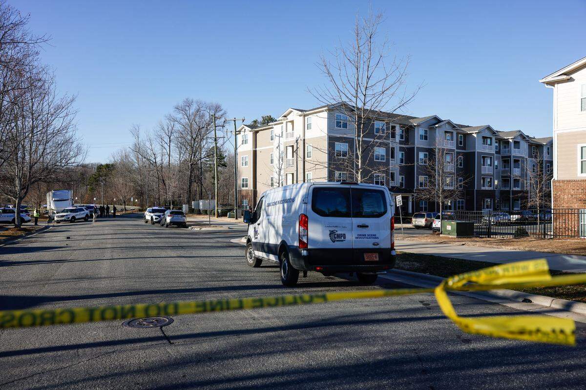 Charlotte-Mecklenburg police investigated a shooting near Martin Luther King Jr. Middle School in east Charlotte on Thursday.