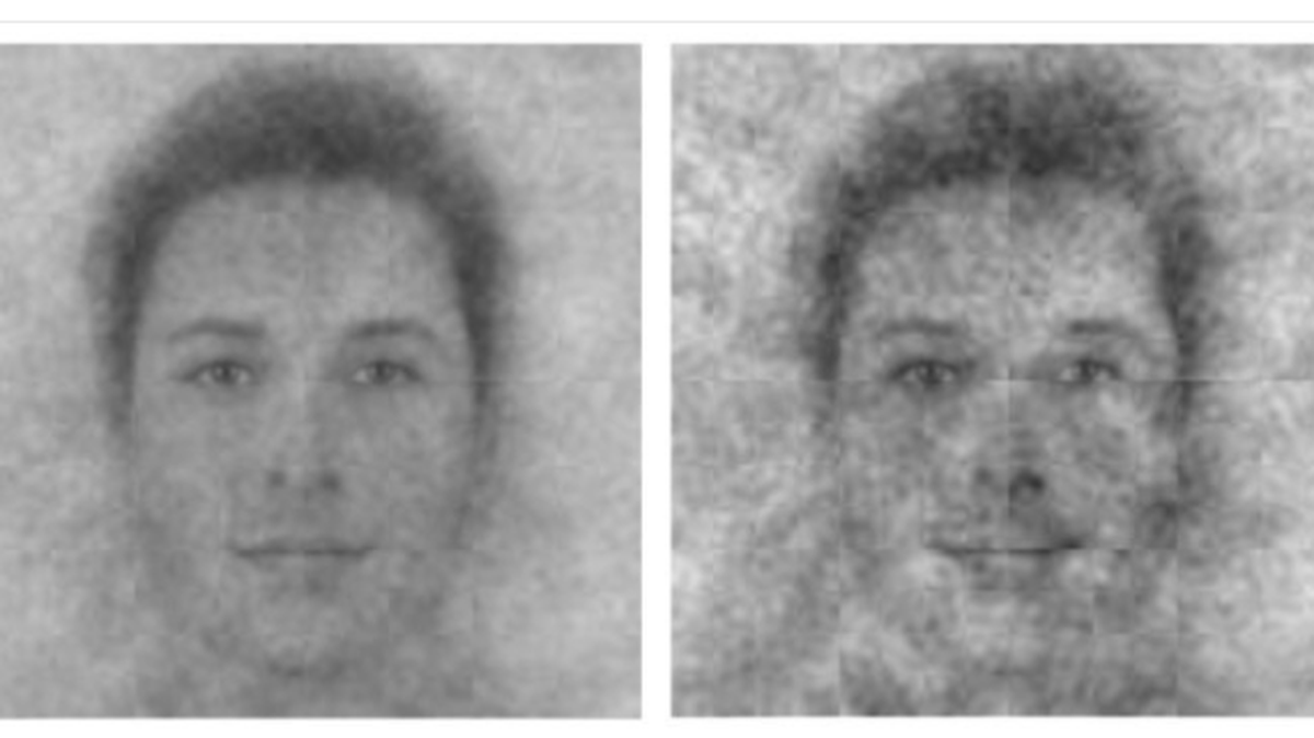 This is what some people think God looks like, based on a UNC Chapel Hill study. The image on the left is what young participants in the study imagined. The one on the right was imagined by older participants in the study.