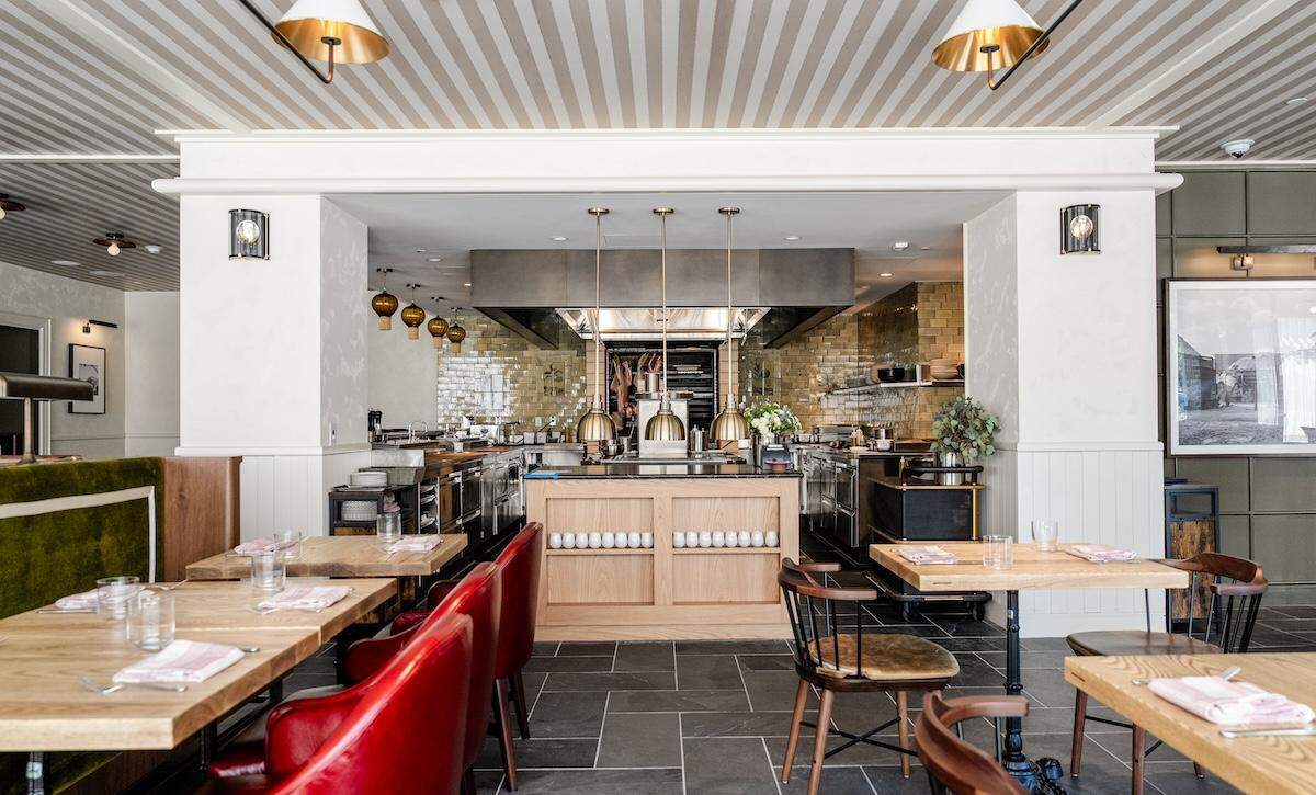 KILN is an open-kitchen restaurant honoring Mid-Atlantic purveyors and ingredients.