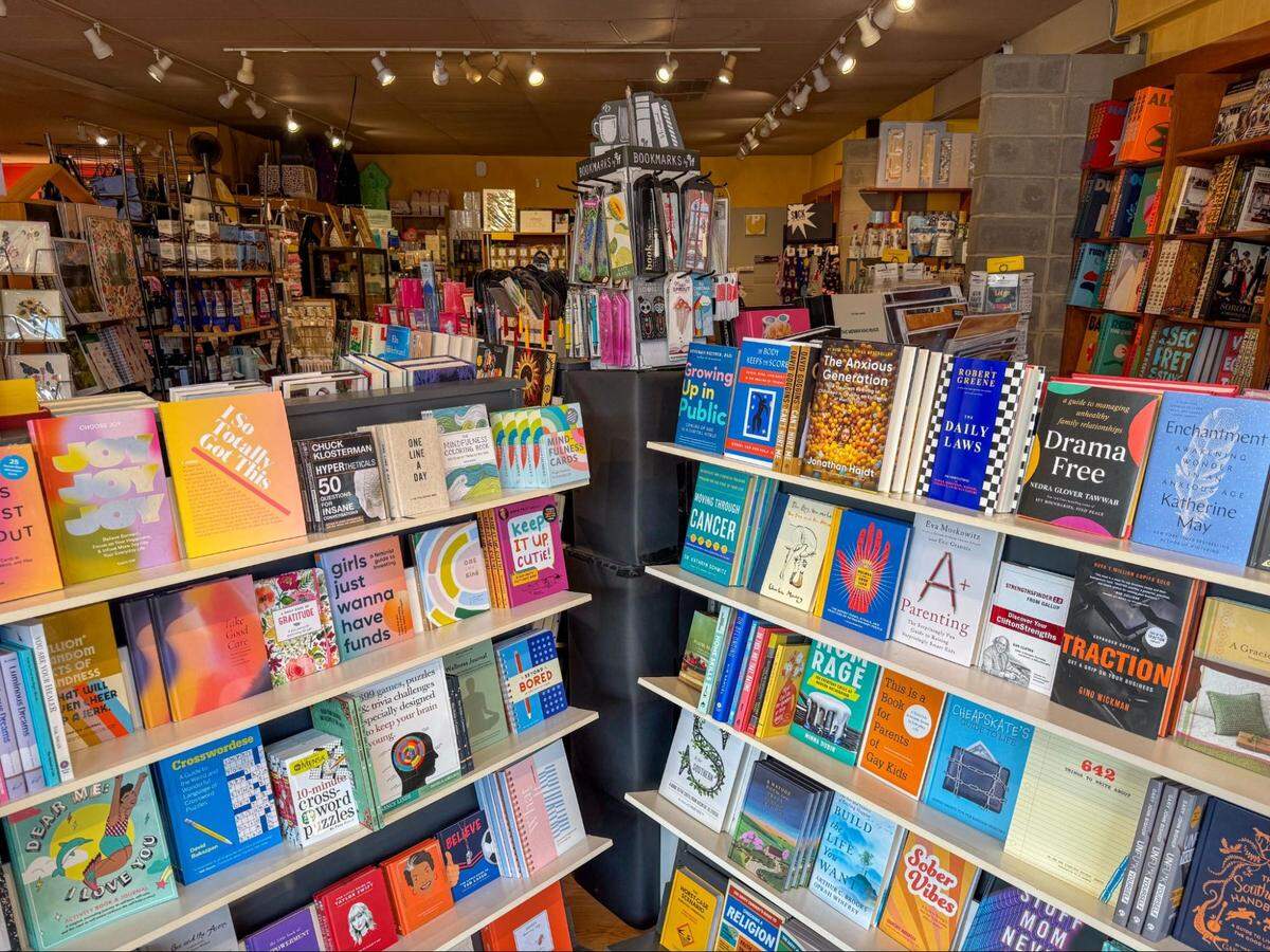 Paper Skyscraper not only has a variety of books to choose from but also has a selection of party favors, gifts and local art.