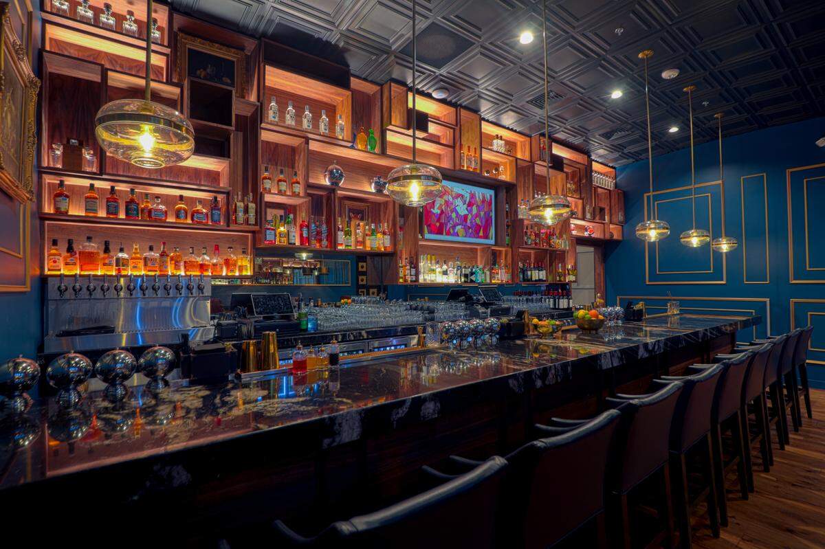 A rendering of the new bar at Bar One Lounge at Phillips Place in Charlotte.