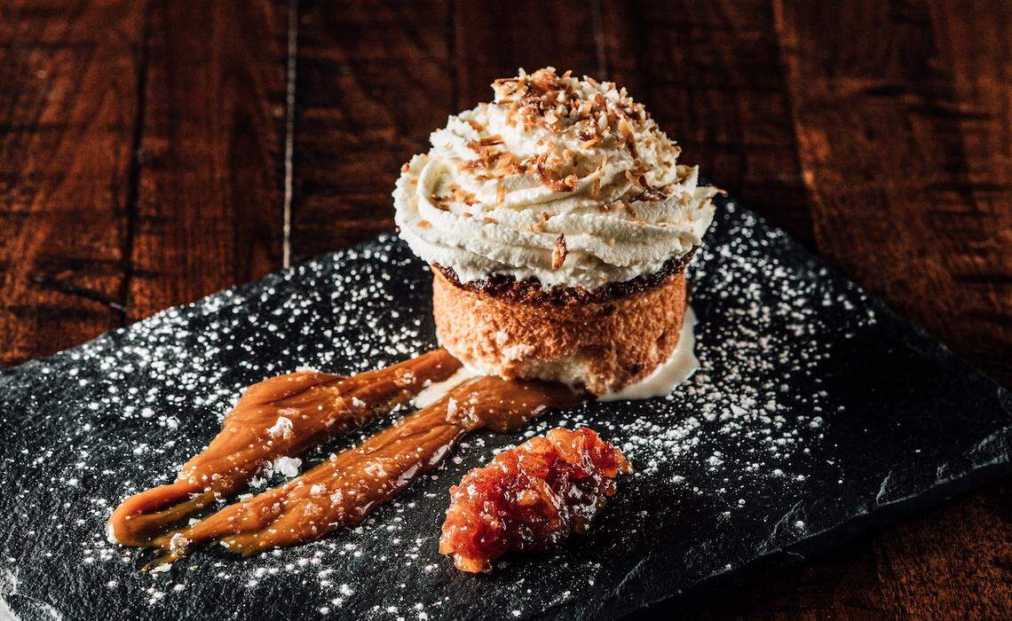 The Cellar at Duckworth’s in uptown Charlotte was named one of the Top 100 Date Night Restaurants in the U.S. by Yelp. Shown is its Tres Leche Cake.