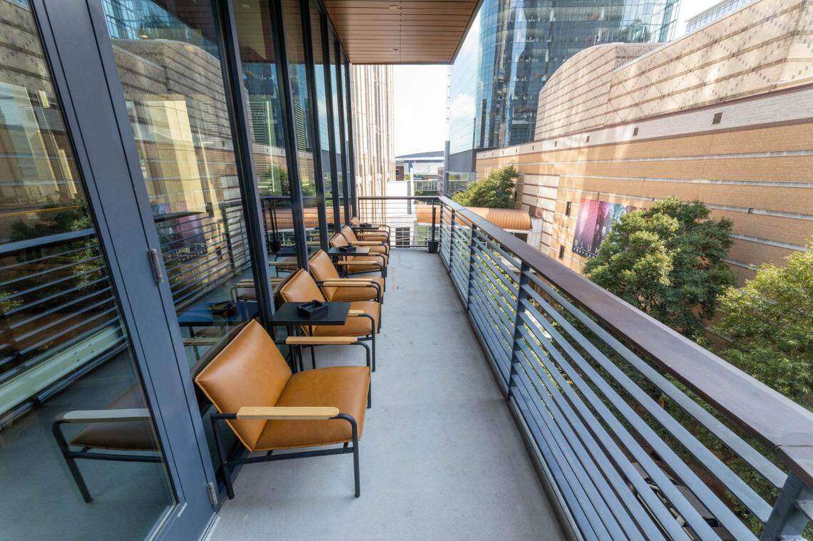 The patio at Havana Smoke & Reserve Social Club on the 4th story of Bianco Tower.