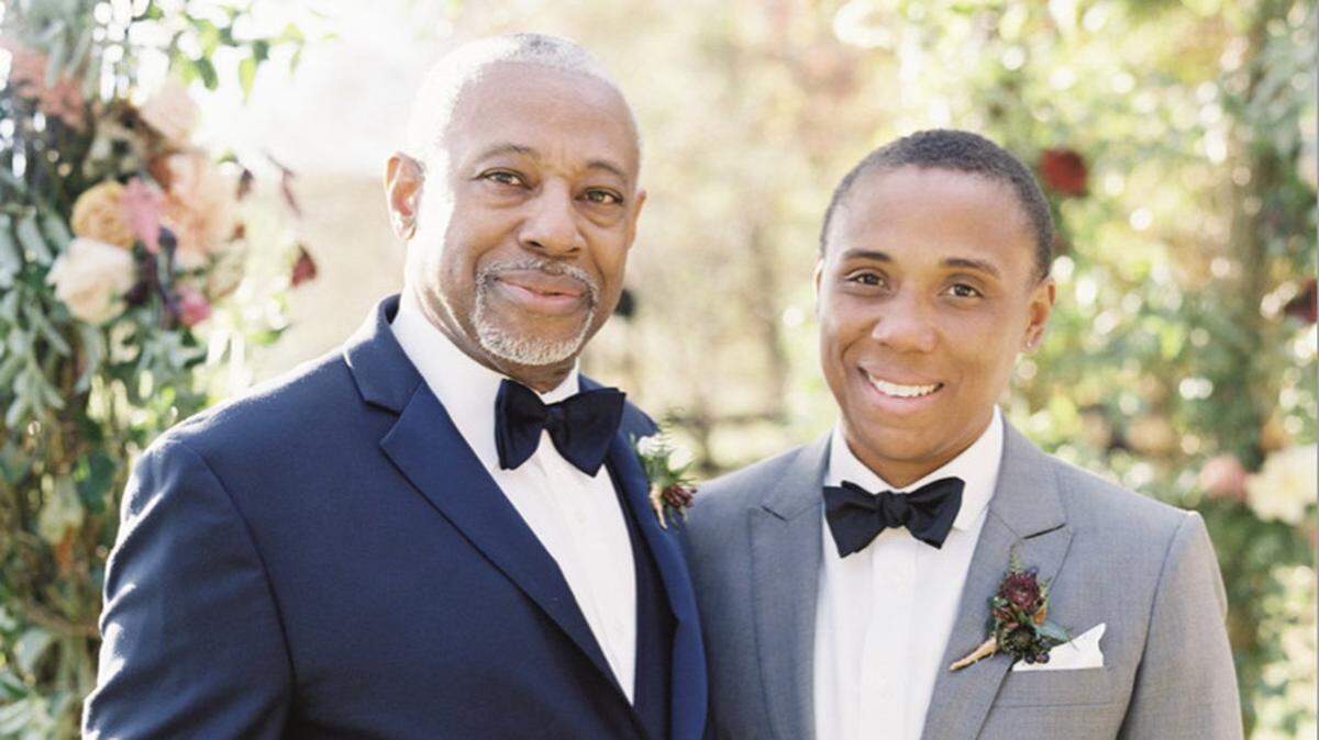 Vernetta Alston poses with her father, Venore Richard “Rick” Alston, who died in February 2021 after contracting COVID.