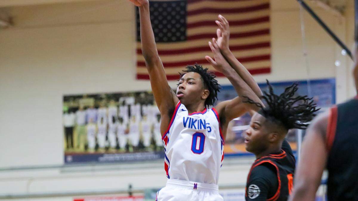 North Meck player Isaiah Evans drops two on Chambers