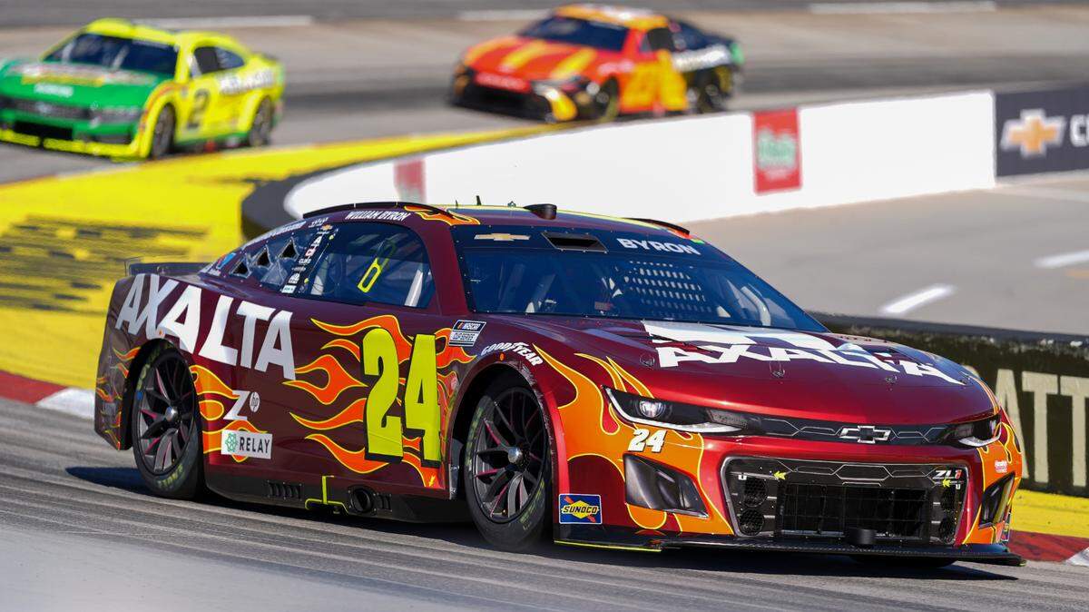 Apr 6, 2024; Martinsville, Virginia, USA; NASCAR Cup Series driver William Byron (24) during practice at Martinsville Speedway.