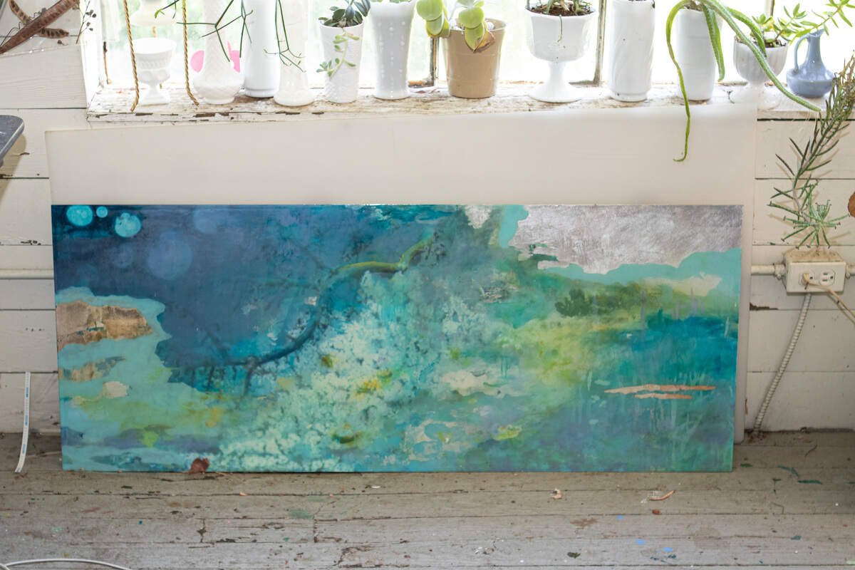 Ruth Ava Lyons’ artwork focuses on the environment. She says she’s trying to use her artistic voice to show the beauty of endangered environments so people will not give up on fighting global warming and other environmental issues.