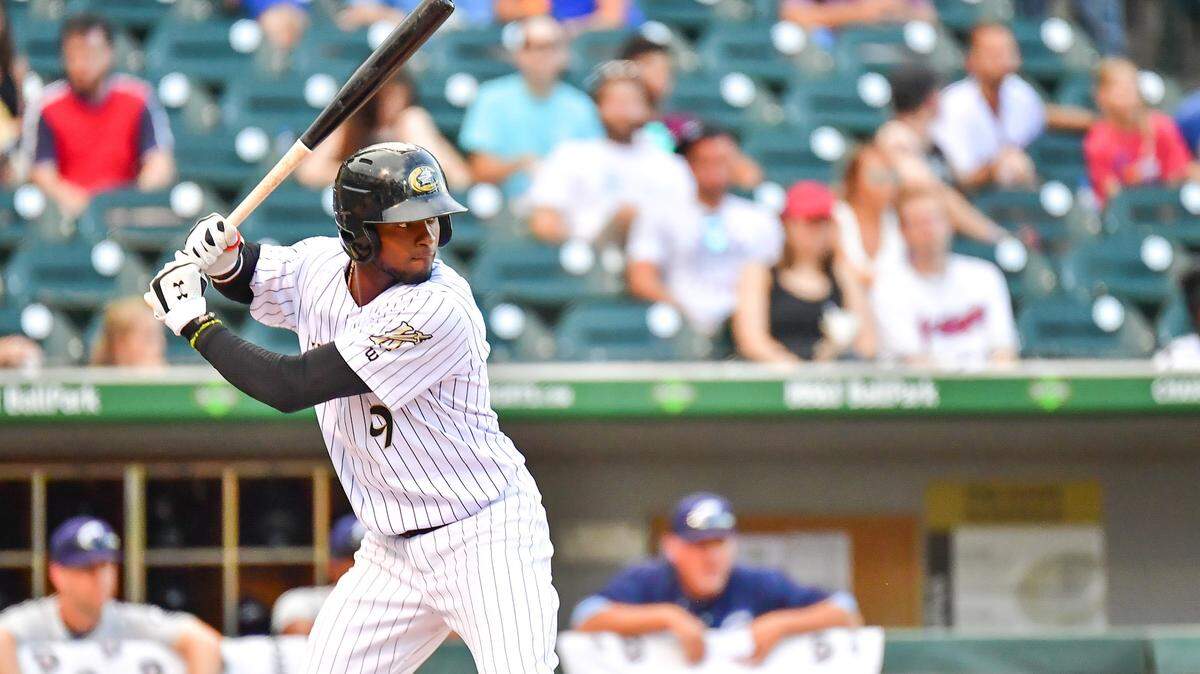 Chicago White Sox OF Luis Robert (pictured above during a previous stint in Charlotte) will began a rehab stint with the Charlotte Knights after tearing his right hip flexor in May.