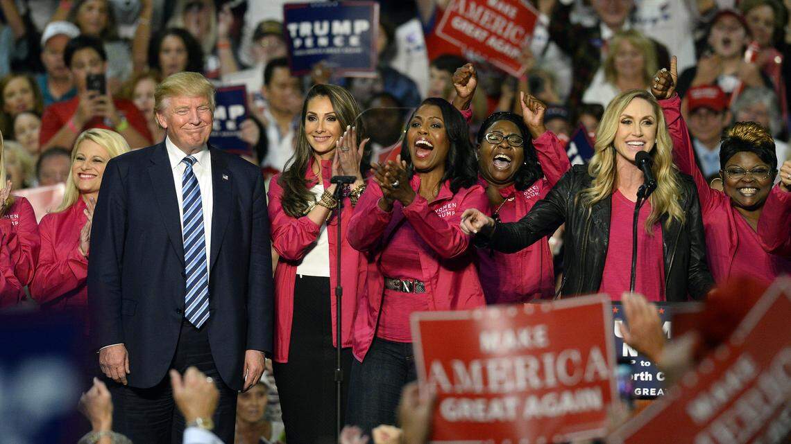 Donald Trump at an October 2016 rally at the Charlotte Convention Center.