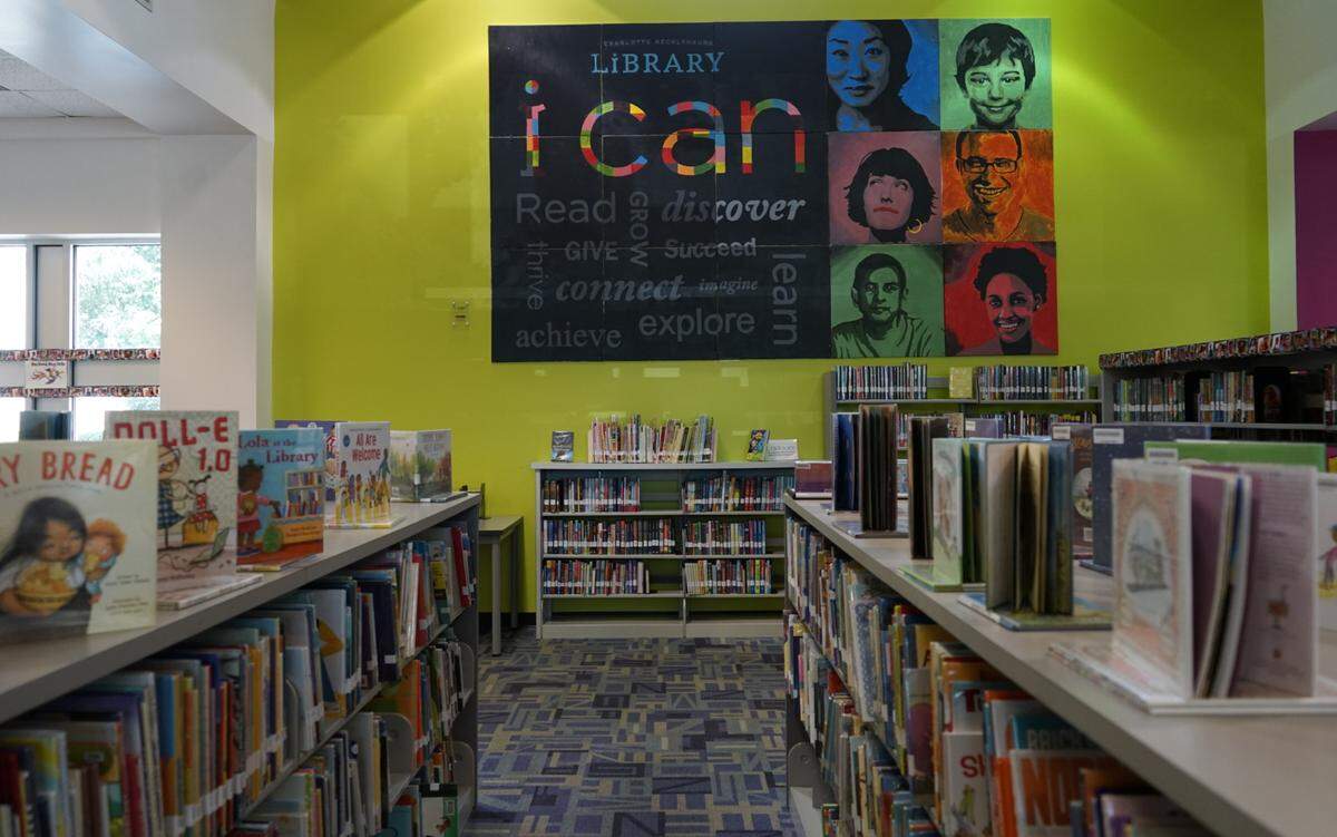 Some 150,000 library cards, that were blocked due to late fees, can be reactivated on Thursday for library patrons, including those using the Charlotte Mecklenburg Library’s Plaza Midwood branch, seen here.