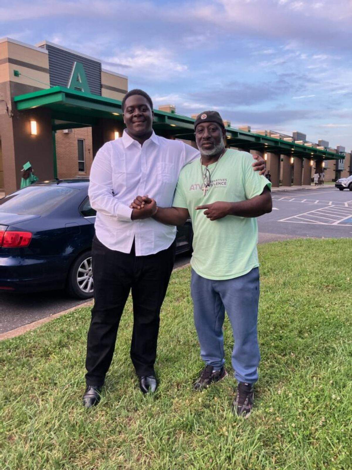 Donnell Gardner, right, with a YAP participant.
