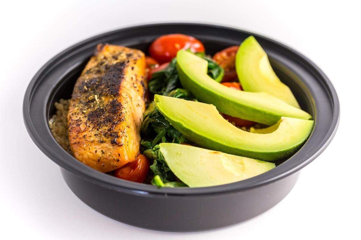 Crunch Bistro’s Baked Salmon Quinoa Bowl is $9.99.