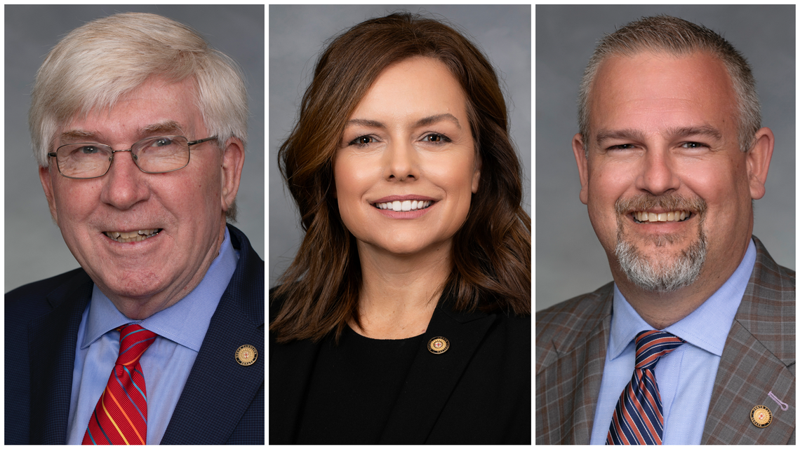 NC state senators (from left) Tom McInnis, Vickie Sawyer and Todd Johnson are sponsors of Senate Bill 636 which could change how high school sports are run in North Carolina