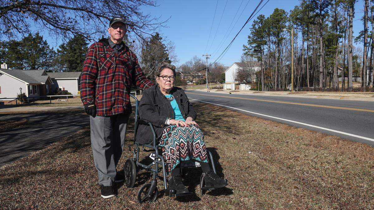 Ed Mulheren and his wife, Susan, have been asking for a sidewalk on Harris Houston Road, where they live, for the past 30 years. Ed Mulheren has been following up with the city, his wife is wheelchair-bound, so her street is inaccessible to her, to get updates about the sidewalk and has been told consistently that their road is not a priority for sidewalk construction. In October a pedestrian was struck and killed in the road, an incident the Mulherens say was 50 years in the making.