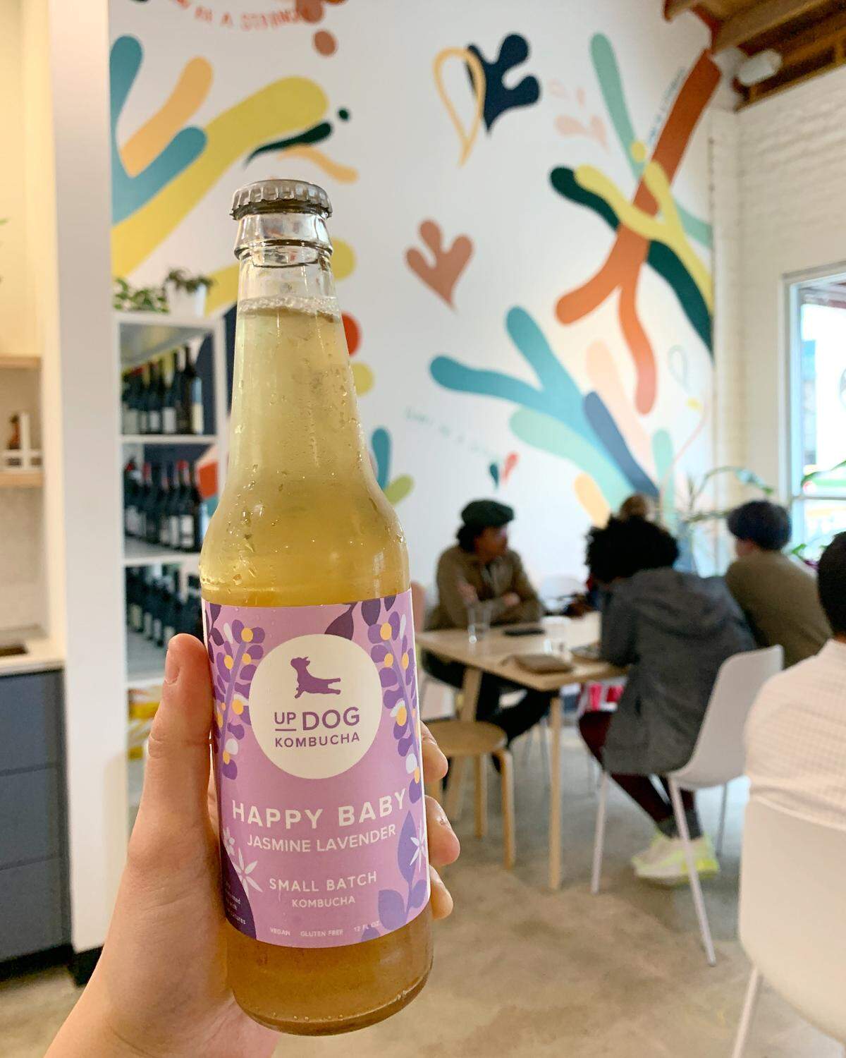 Stable Hand in South End offers a rotating selection of cansk and bottles, such as Up Dog Kombucha.