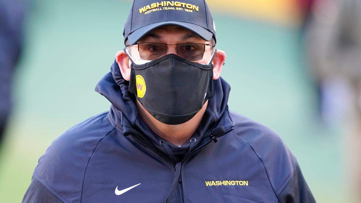 Washington Football Team head coach Ron Rivera before the start of an NFL football game against the Carolina Panthers and Washington Football Team, Sunday, Dec. 27, 2020, in Landover, Md. (AP Photo/Susan Walsh)