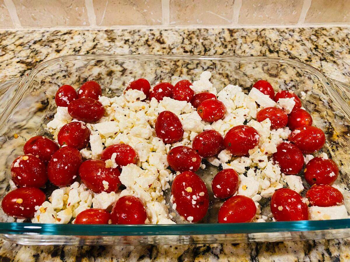 Amanda Rosen of Charlotte suggested buying two containers of crumbled feta if you’re not having any luck finding a block.