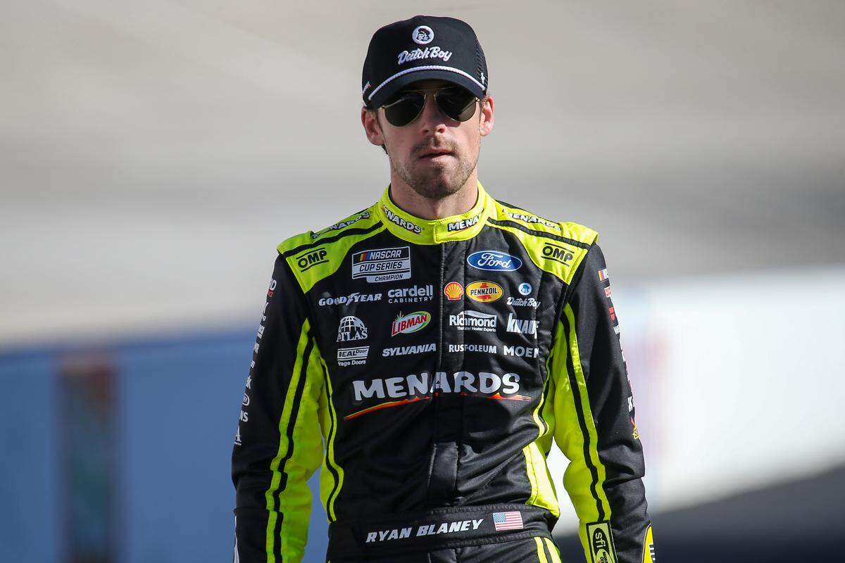 Mar 16, 2024; Bristol, Tennessee, USA; NASCAR Cup Series driver Ryan Blaney (12) before practice for the Food City 500 at Bristol Motor Speedway.