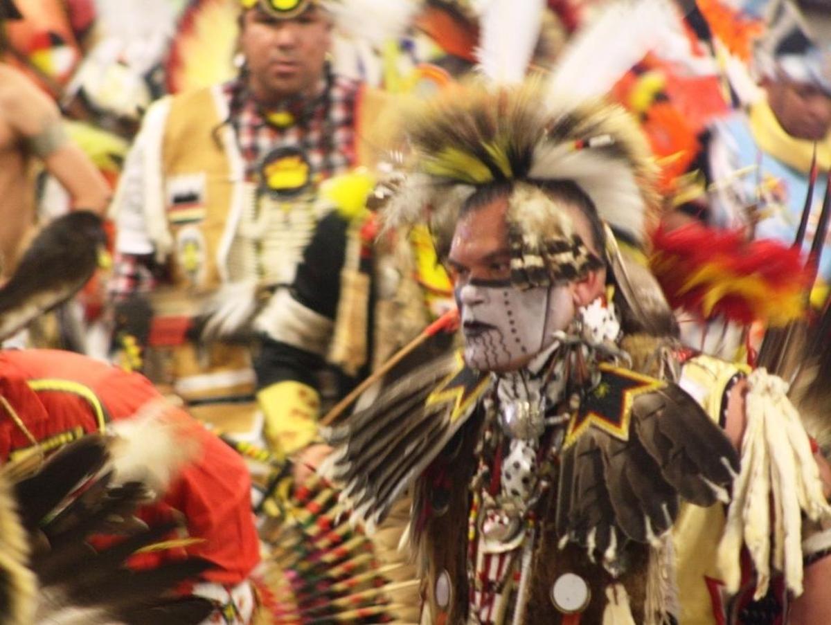 Dancers perform at the annual Lumbee spring pow-wow in Lumberton.
