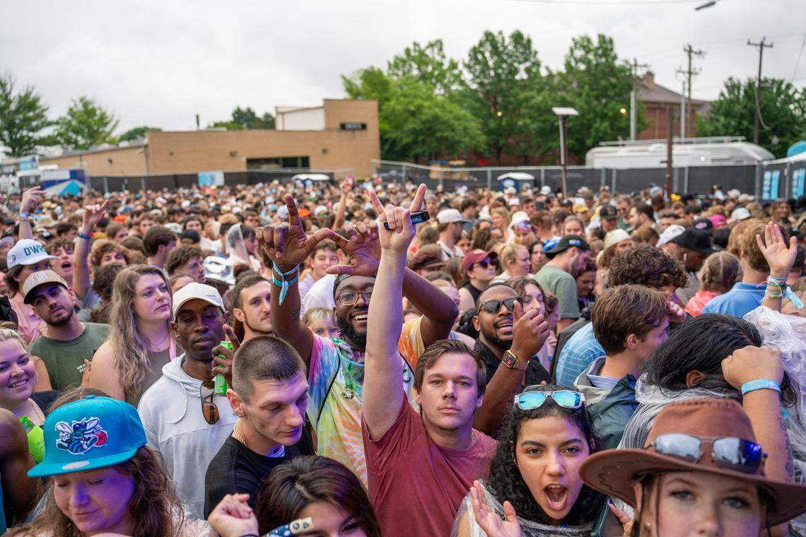 Fans at Lovin’ Life Music Fest in Charlotte, NC, on May 4, 2024.
