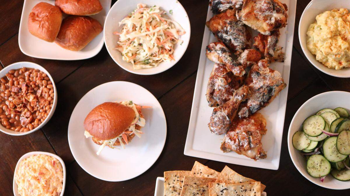 Little Fête’s Southern Picnic offering includes Grilled Chicken Wings with Alabama White Sauce, Smoked Pork BBQ and Mini Brioche Rolls with Baked Beans, Cucumber Salad, Southern Potato Salad, Pimento Cheese and House-made Crackers, Southern Slaw, Brown Sugar BBQ Sauce and NC Style Sauce. The price starts at $91 for 4 people.