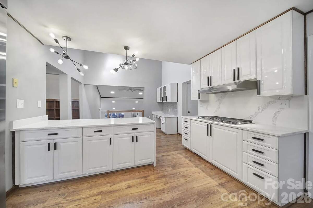 The kitchen of a Tega Cay home previously owned by the late North Carolina civil rights icon Julius Chambers.