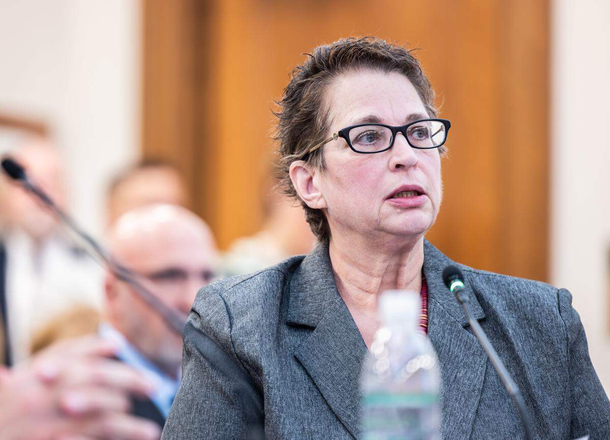 Witness Mia Alderman speaks during a U.S. House Judiciary subcommittee hearing in Charlotte on crime and public safety in the wake of the light rail stabbing at Charles R. Jonas Federal Building in Charlotte N.C., on Monday, September 29, 2025.