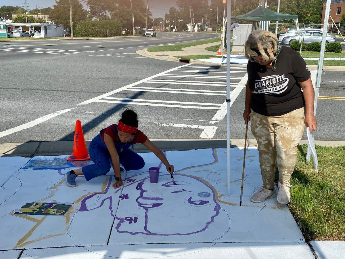 Charlotte artists MyLoan Dinh and Bunny Gregory are teaming up to work on the Patchwork Crosswalks project.