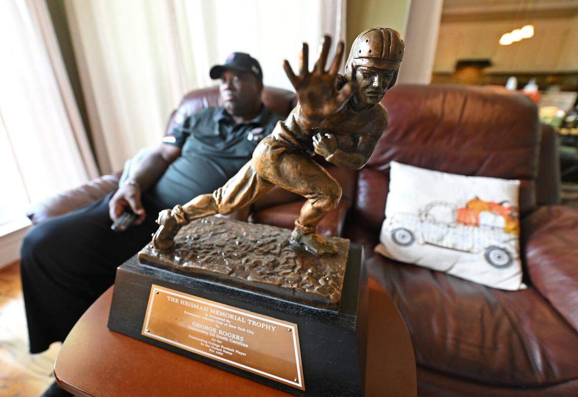Former South Carolina Gamecocks running back George Rogers won the Heisman Trophy in 1980.