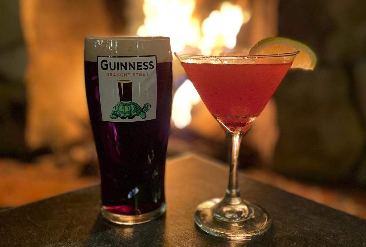 Guinness pops up in several menu items at Harp & Crown.