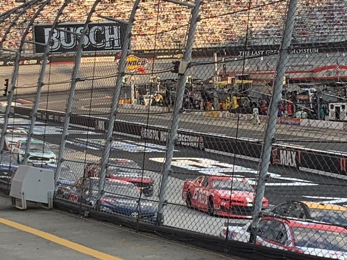 Observer sports columnist Scott Fowler attended NASCAR’s all-star race Wednesday, buying a $35 ticket that put him in the front row. The higher-priced tickets at Bristol Motor Speedway are higher in the stands, due to better sightlines.