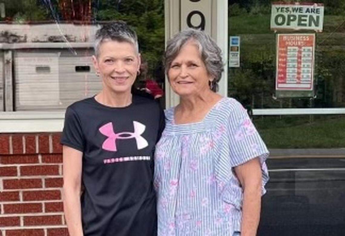 Donna Stafford, left, and her mom Mary Stafford opened Helen’s Restaurant in August 2023 in Bakersville, North Carolina.