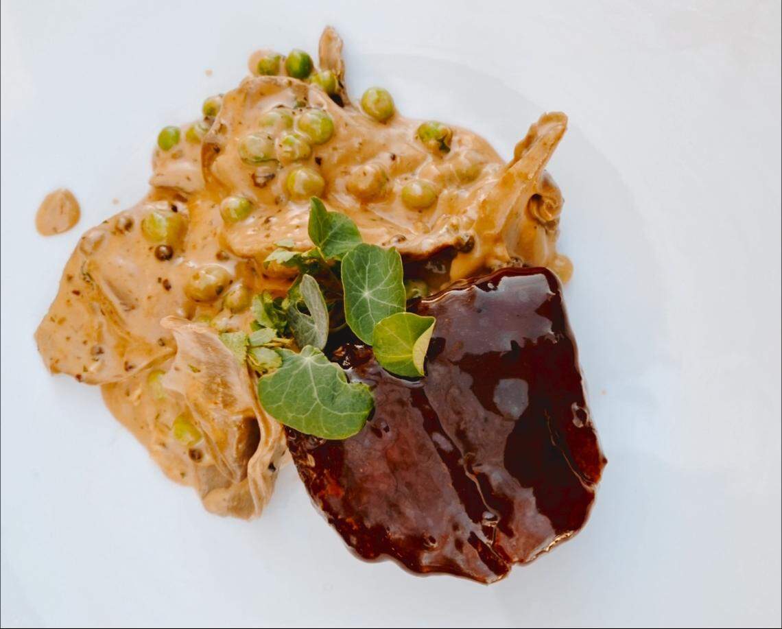 The Filet with blue cheese and mushroom tortellini at Alchemy.