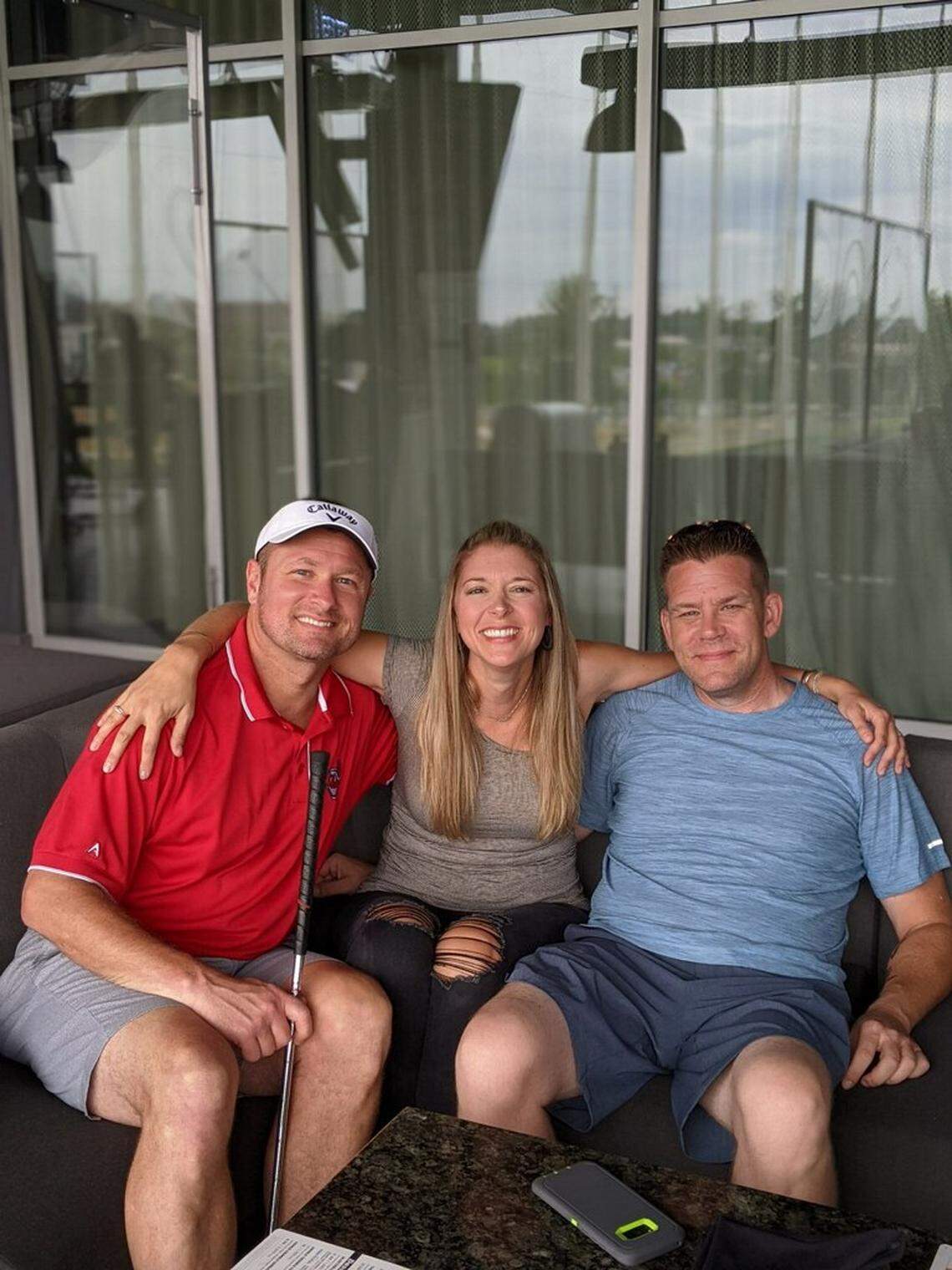 Says Alan Friedl, left, photographed with his wife Natalie and brother-in-law Ryan Krok: “She’s so happy. It’s filled a void that she’s had a long time. The sense of relief that I guess they both feel ... it’s just been fantastic, and that’s nothing that I as her husband could ever fill.”