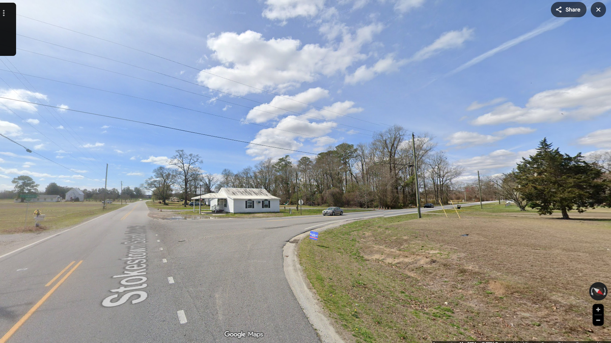 A vehicle found in a culvert near this intersection in the Stokestown area had a body in it, the Pitt County Sheriff’s Office says.