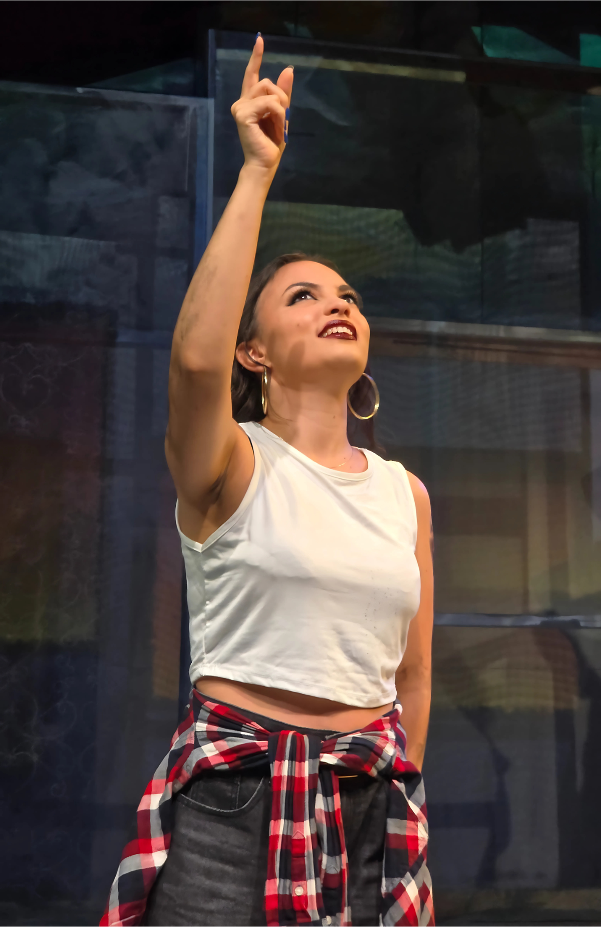 Electridad (Melissa Lozada) in Three Bone Theatre’s ‘Electridad,’ which plays from Aug. 15-31 at the JCSU Arts Factory.