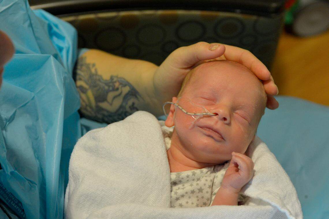 Cypress was born via emergency c-section nearly eight weeks ahead of schedule.