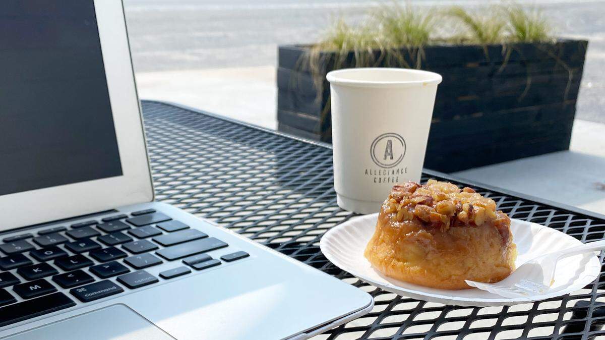 Daydreams during a COVID-style date night led Amber and Andrew Olafsson to open Allegiance Coffee.
