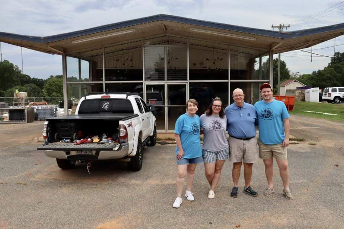 Tammy Whitener, Ashley Eggert, Tim Whitener and Daniel Whitener are the owners and managers of Pie in The Sky, which is reopening in January at 205 S. Main Street in downtown Mooresville.