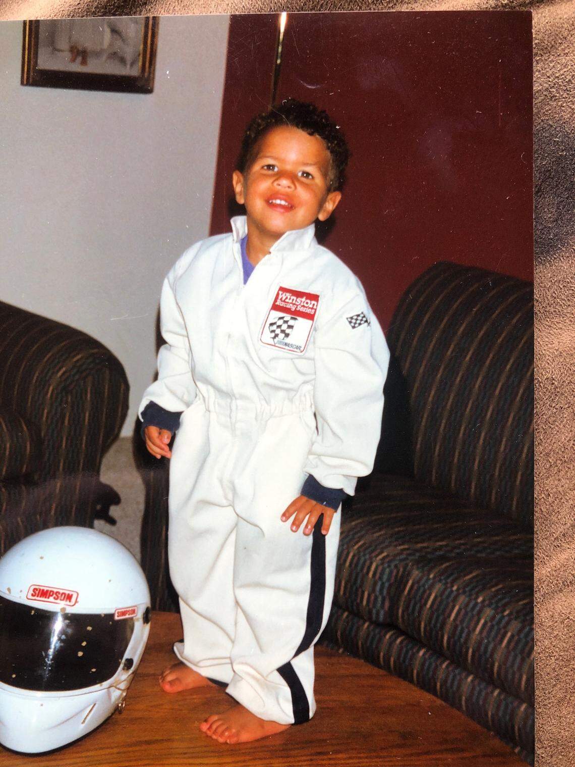 A childhood photo of Bubba Wallace, courtesy of his father, Darrell Wallace Sr.