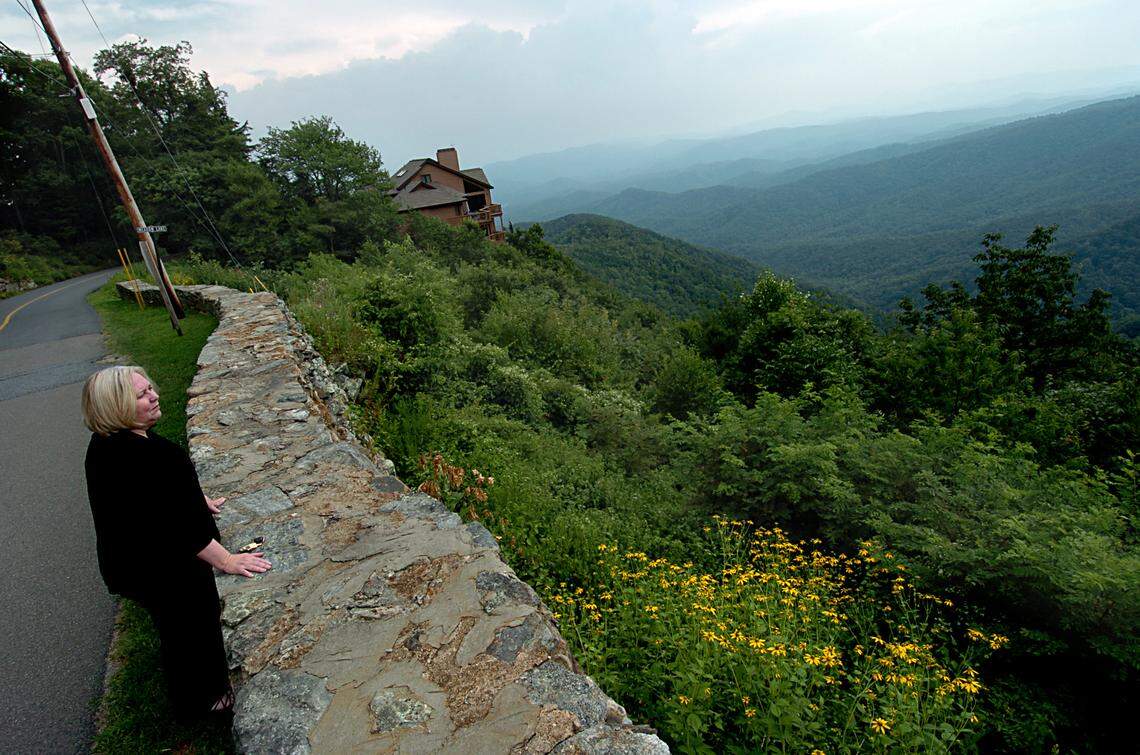 In this file photo, a visitor enjoys the overlook at May View in Blowing Rock.