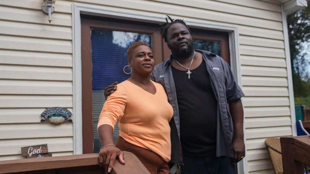 Shaun Taylor and his wife Joan outside their home in McClellanville, S.C., say that they have endured years of emotional and financial struggles since Shaun Taylor and his son Deshaun Taylor were incorrectly linked by the FBI to the disappearance of Brittanee Drexel.