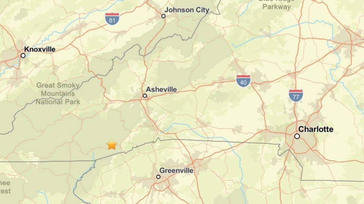 A 2.2-magnitude earthquake hit the North Carolina mountains late Friday, July 11, 2025, government seismologists confirmed.