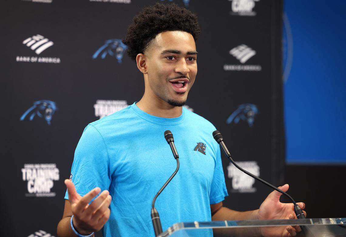 Carolina Panthers quarterback Bryce Young said he and former Panther quarterback Cam Newton have talked “multiple times.”